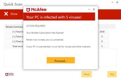 mcafee warnung fake|How to Identify and Stop Fake McAfee Popups in .